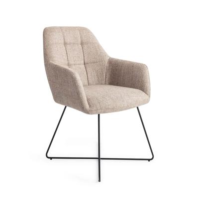 Jesper Home Noto eetkamerstoel Biscuit Beach cross black