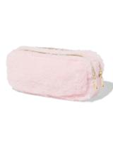 HEMA Etui dubbele rits fluffy roze - thumbnail