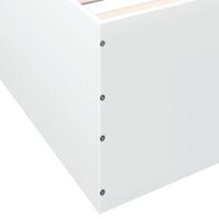 Bedframe bewerkt hout wit 90x190 cm - thumbnail