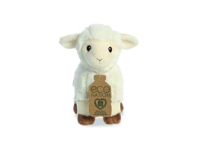 Eco Nation Pluchen knuffel - lammetje - 20 cm