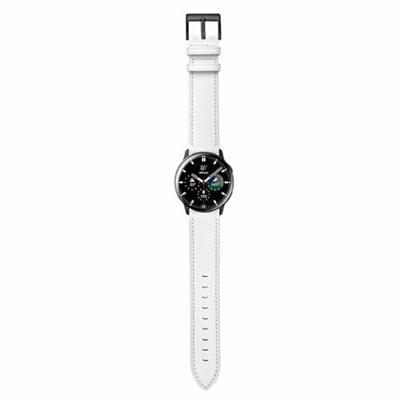 By Qubix - lederen bandje - Wit - Compatible met Xiaomi Redmi Watch 5 Active/Redmi Watch 5 Lite - Compatible Xiaomi bandje