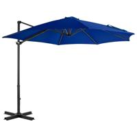 Zweefparasol met aluminium paal 300 cm azuurblauw - thumbnail