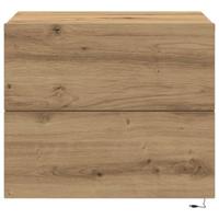Nachtkastje 2 pcs Artisan Eiken 50 x 39 x 41 cm Bewerkt hout - thumbnail