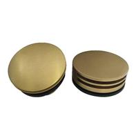Wiesbaden Knop/plug Badoverloop Inclusief Badvulfunctie Rond Geborsteld Messing Goud - thumbnail