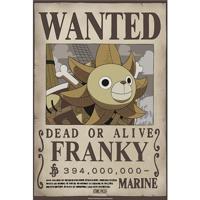 Poster One Piece - Wanted Franky Wano 38x52cm - thumbnail