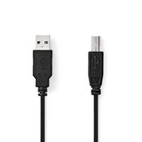 USB 2.0-Kabel | A Male - B Male | 2,0 m | Zwart - thumbnail