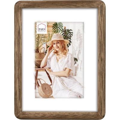 Haes Deco Houten Fotolijst Thal Bruin met Passe-Partout voor foto 15x20 / 20x30 - BC23PHS