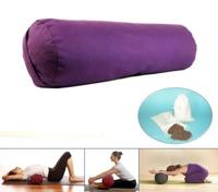 Yogi & Yogini Yoga Bolster Violet Rond Katoen - Effen- 60 x 16 cm - thumbnail