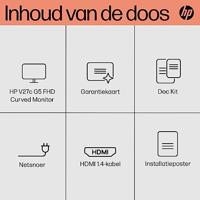 HP V27c G5 FHD Curved Monitor computer monitor 68,6 cm (27") 1920 x 1080 Pixels Full HD LCD Zwart - thumbnail