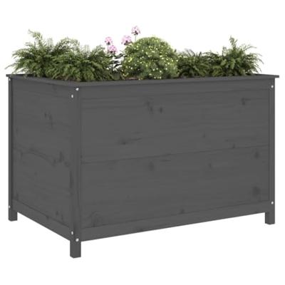 Plantenbak verhoogd 119,5x82,5x78 cm massief grenenhout grijs Plantenbak verhoogd 119,5x82,5x78 cm massief grenenhout grijs