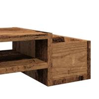 VidaXL Monitorstandaard met opbergruimte 100x27x15 cm hout oud hout - thumbnail