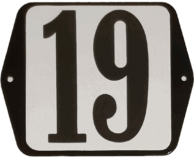 Huisnummer naambordje standaard 15x12 cm nummer 19 - Warentuin mix Huisnummer naambordje standaard 15x12 cm nummer 19 - Warentuin mix
