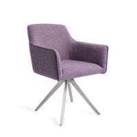 Jesper Home Eetkamerstoel 'Hofu' Turn Steel, Draaibaar, kleur Violet Daisy - thumbnail