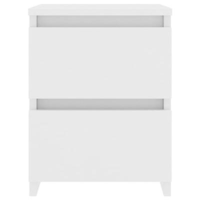 Nachtkastjes 2 st 30x30x40 cm bewerkt hout wit Nachtkastjes 2 st 30x30x40 cm bewerkt hout wit