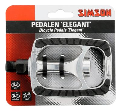 Simson Pedalen set elegant 9/16 inch zilver/zwart