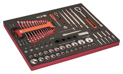 Bahco Foaminlay Fit&Go 3/3 met doppen en toebehoren en sleutels - 93-delig - FF1A106