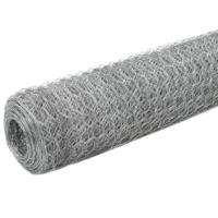 Kippengaas 25x1,5 m gegalvaniseerd staal zilverkleurig - thumbnail