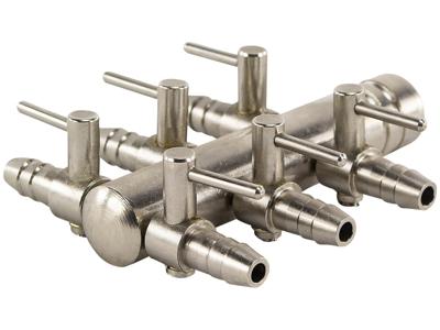 Europond Luchtverdeler 9mm met 6 Uitgangen en Kraan - Verchroomde Afwerking, Eenvoudige Installatie