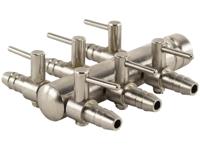Europond Luchtverdeler 9mm met 6 Uitgangen en Kraan - Verchroomde Afwerking, Eenvoudige Installatie - thumbnail