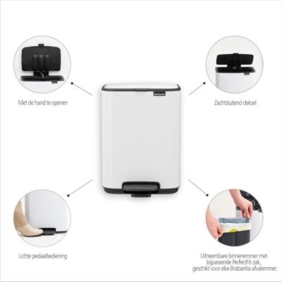 Brabantia Bo pedaalemmer 30 liter Soft Beige Brabantia Bo pedaalemmer 30 liter Soft Beige