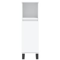 Badkamerkast 30x30x100 cm bewerkt hout wit - thumbnail