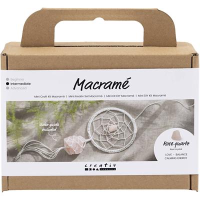 https://www.cchobby.nl/mini-hobbyset-macrame-dromenvanger-met-rozenkwarts-lichtroze-wit-1-doos