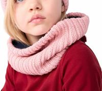 Gebreide kindermuts met fleecevoering PETIT BATEAU rozen - thumbnail