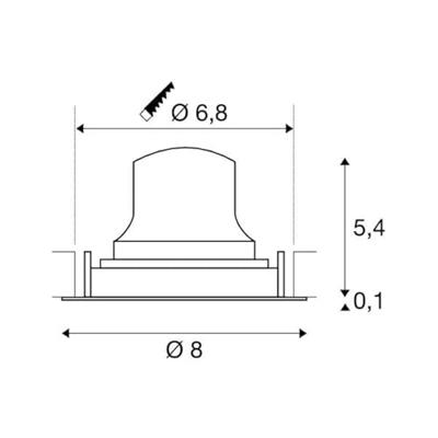 SLV 1005589 NUMINOS MOVE XS LED-inbouwlamp LED vast ingebouwd Zwart SLV 1005589 NUMINOS MOVE XS LED-inbouwlamp LED vast ingebouwd Zwart