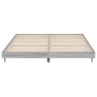 Bedframe bewerkt hout grijs sonoma eikenkleurig 200x200 cm - thumbnail