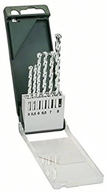 Steen-spiraalboorset 6-delig Bosch Accessories 2609255461 Cilinderschacht 1 set(s)