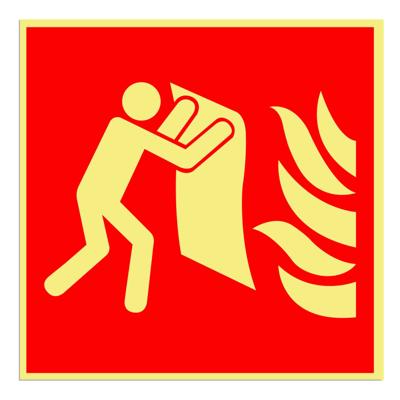 Pictogram Brandblusser 20x20cm - PP - Lichtgevend