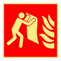 Pictogram Brandblusser 20x20cm - PP - Lichtgevend - thumbnail