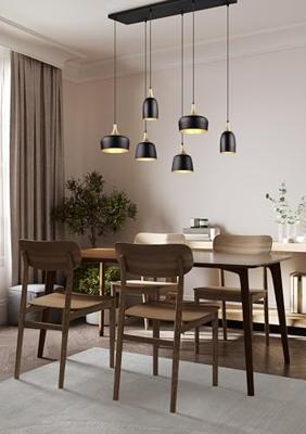 Hanglamp Chiraz mat zwart Excl. 6x E27 4,9W - thumbnail