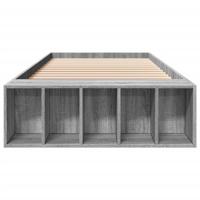Bedframe bewerkt hout grijs sonoma eikenkleurig 90x190 cm - thumbnail
