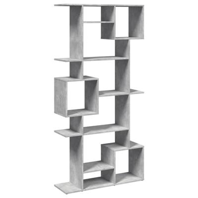 Boekenkast 92x29x188 cm bewerkt hout betongrijs