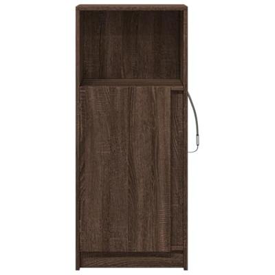 Dressoir met LED 42,5x34x100 cm bewerkt hout bruin eikenkleur Dressoir met LED 42,5x34x100 cm bewerkt hout bruin eikenkleur