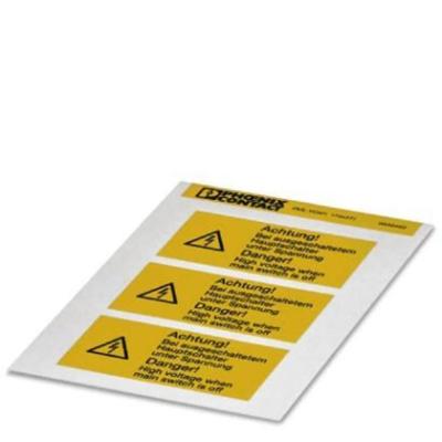Phoenix Contact 0830462 Waarschuwingsbord Waarschuwing Zelfklevende folie (b x h) 74 mm x 37 mm DIN 61010-1 5 stuk(s)
