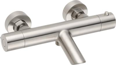 Saqu Eurotrend badkraan thermostatisch geborsteld nikkel