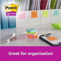 Post-It Super Sticky Notes Carnival, 90 vel, ft 76 x 76 mm, pak van 12 blokken - thumbnail
