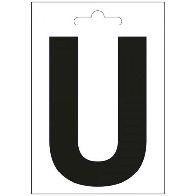 Nautic letter U zwart 100 mm.