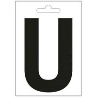 Nautic letter U zwart 100 mm. - thumbnail