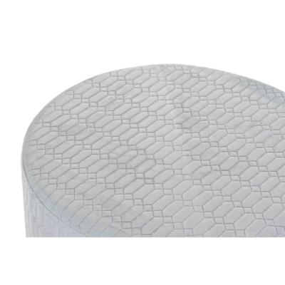 Voetensteun DKD Home Decor Polyester Hemelsblauw Spons Hout MDF (55 x 55 x 35 cm)