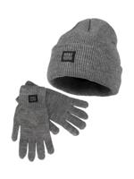 Heatkeeper Heren Winter Set - Muts + Handschoenen - Grey-L/XL - thumbnail