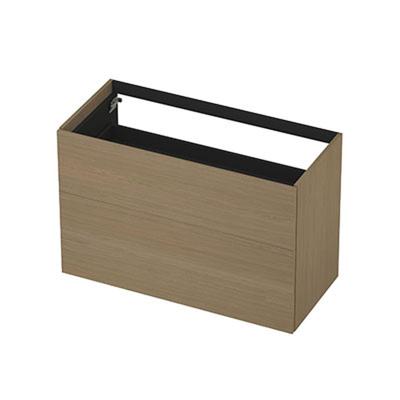 INK - Onderkast 2 Laden Push To Open Decor - 1000x450x650 Mm - Olijf Eiken