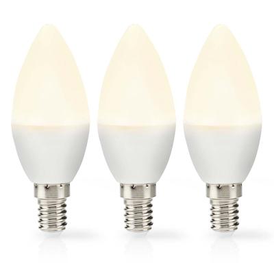 Nedis LBE14C352P3 Led-lamp E14 Kaars 4.9 W 470 Lm 2700 K Warm Wit Frosted 3 Stuks Nedis LBE14C352P3 Led-lamp E14 Kaars 4.9 W 470 Lm 2700 K Warm Wit Frosted 3 Stuks