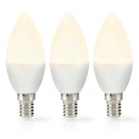 Nedis LBE14C352P3 Led-lamp E14 Kaars 4.9 W 470 Lm 2700 K Warm Wit Frosted 3 Stuks - thumbnail