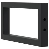 Wandbeugels voor wasbak 2 st rechthoekig staal zwart - thumbnail