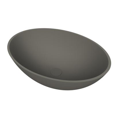 Arcqua Prince waskom - opbouw - ovaal - 49x34cm - mat quartz grijs WAS655242 Arcqua Prince waskom - opbouw - ovaal - 49x34cm - mat quartz grijs WAS655242