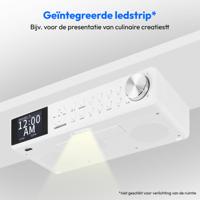 MEDION P66750 keukenonderbouwradio (DAB+ keukenradio, PLL FM-radio, dimbaar TFT-kleurendisplay, kookwekker, bluetooth, ledstrip, incl. montagemateriaal) wit - thumbnail