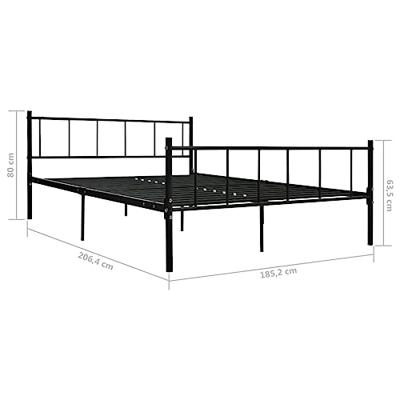 Bedframe metaal zwart 180x200 cm Bedframe metaal zwart 180x200 cm